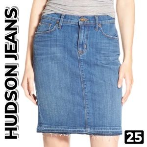 HUDSON Hailey Released Hem Jean Skirt (25)